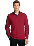  Sport-Tek Sport-Wick Textured Colorblock 1/4-Zip Pullover-Regular-Sport-Tek-Deep Red/Black-S-Thread Logic