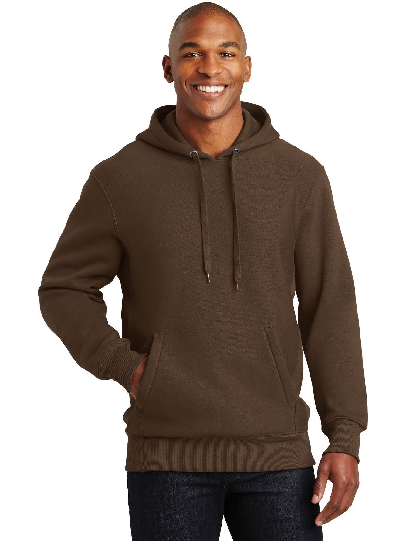  Sport-Tek Super Heavyweight Hooded Sweatshirt-Regular-Sport-Tek-Brown-S-Thread Logic