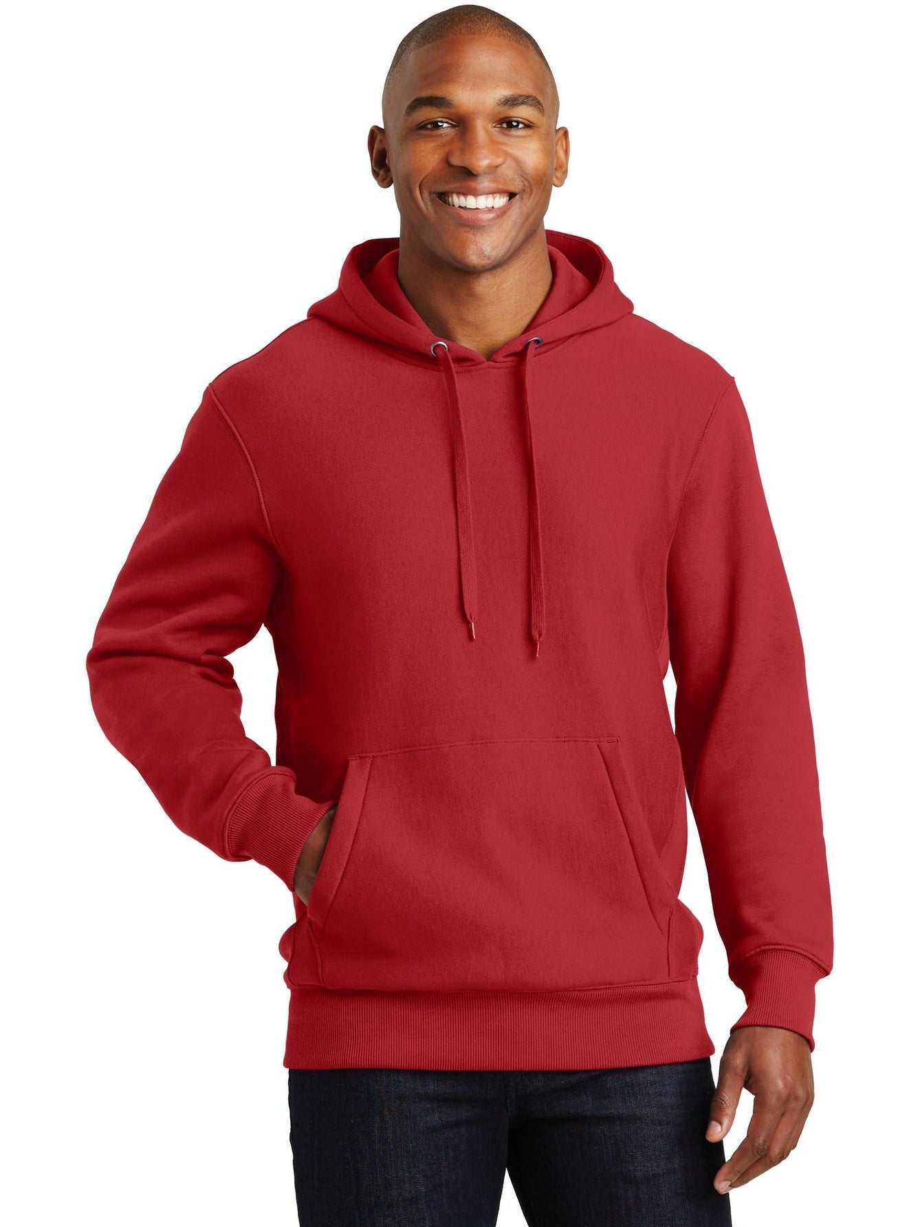  Sport-Tek Super Heavyweight Hooded Sweatshirt-Regular-Sport-Tek-Red-S-Thread Logic
