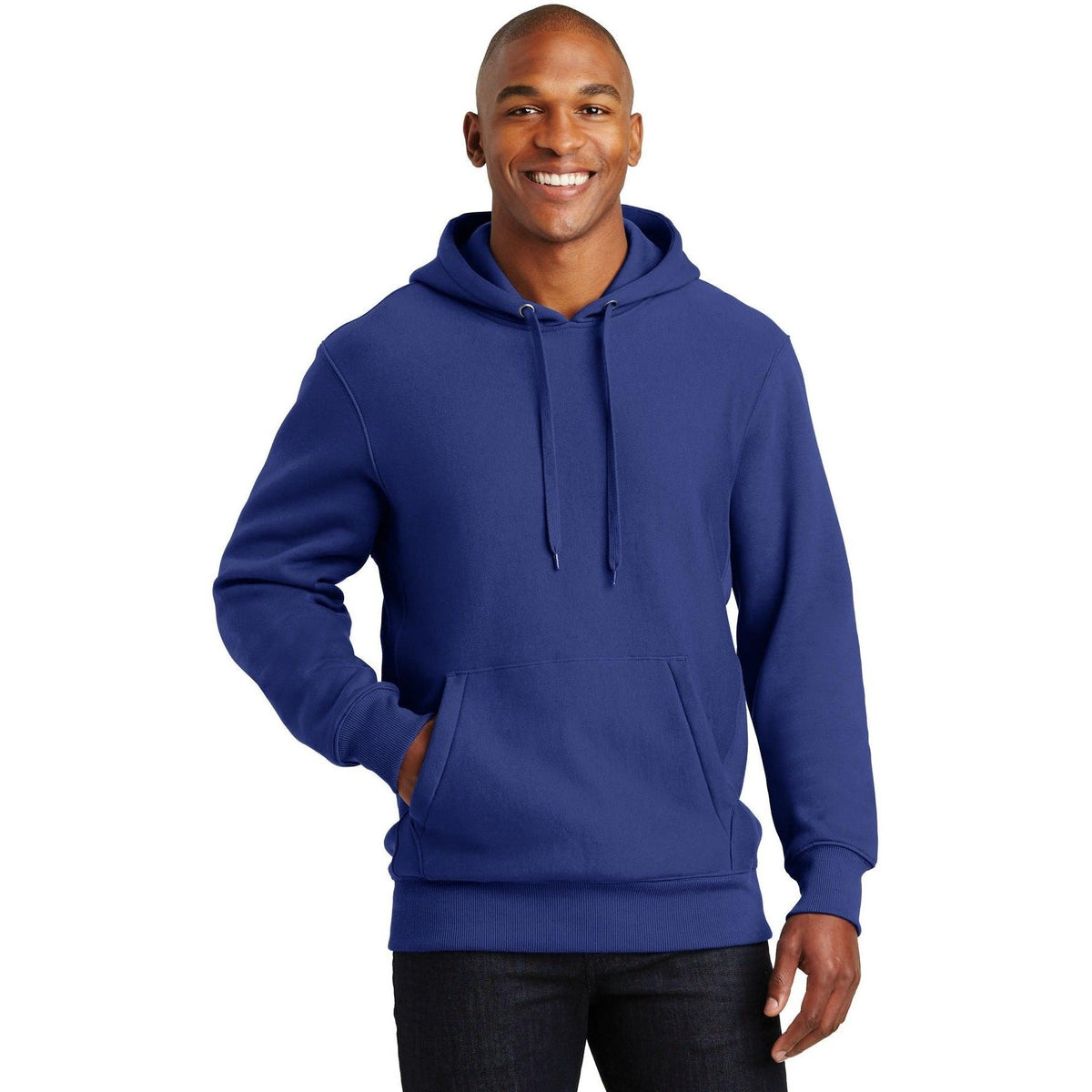 logo-left Sport-Tek Super Heavyweight Hooded Sweatshirt-Hoodies-Sport-Tek-Royal-S-Thread Logic