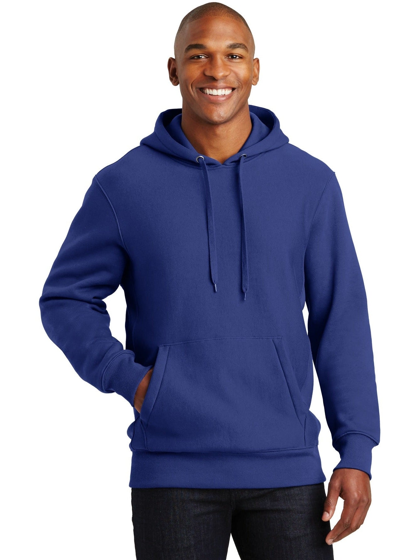  Sport-Tek Super Heavyweight Hooded Sweatshirt-Regular-Sport-Tek-Royal-S-Thread Logic