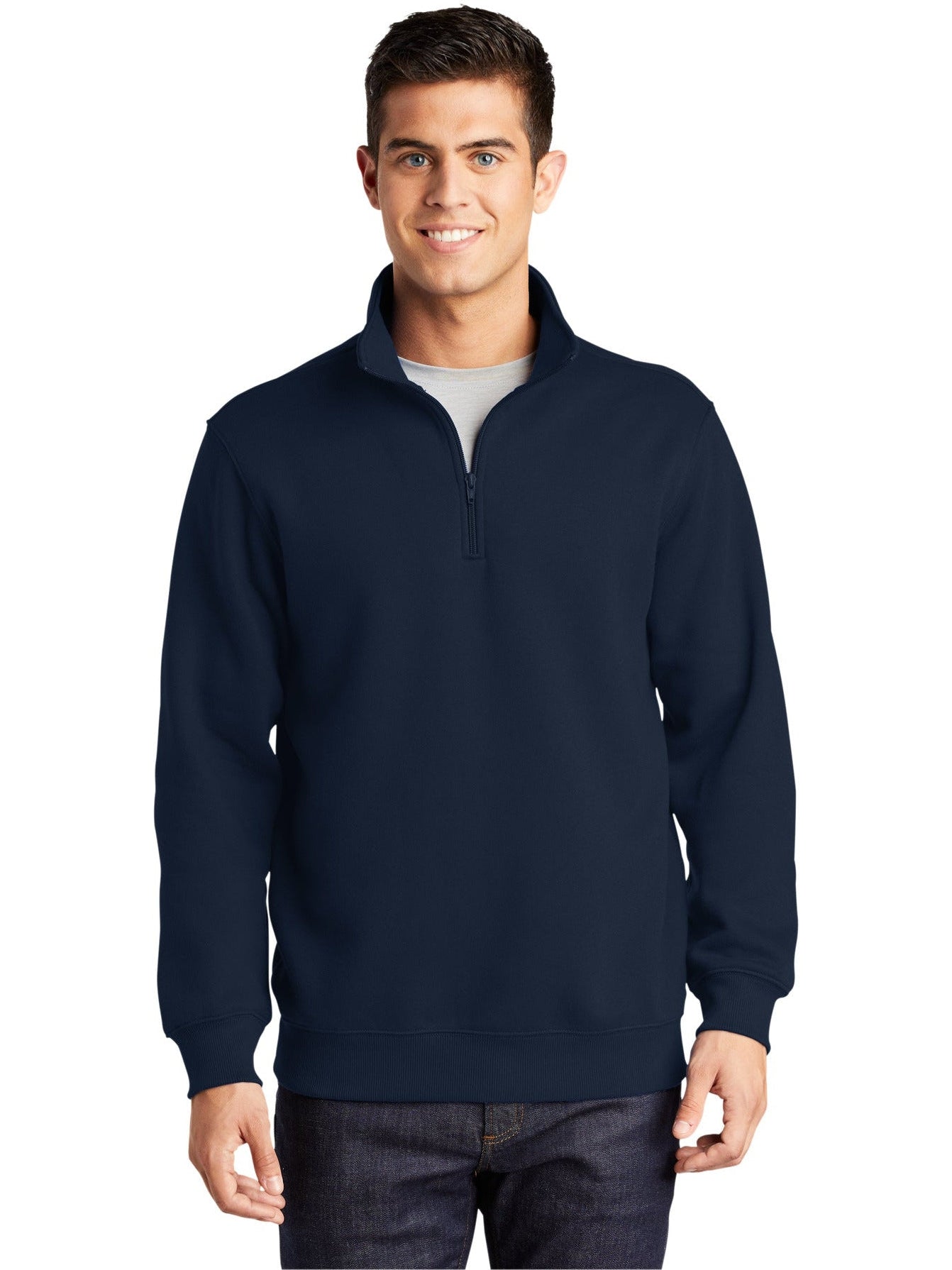  Sport-Tek Tall 1/4 Zip Sweatshirt-Regular-Sport-Tek-True Navy-LT-Thread Logic