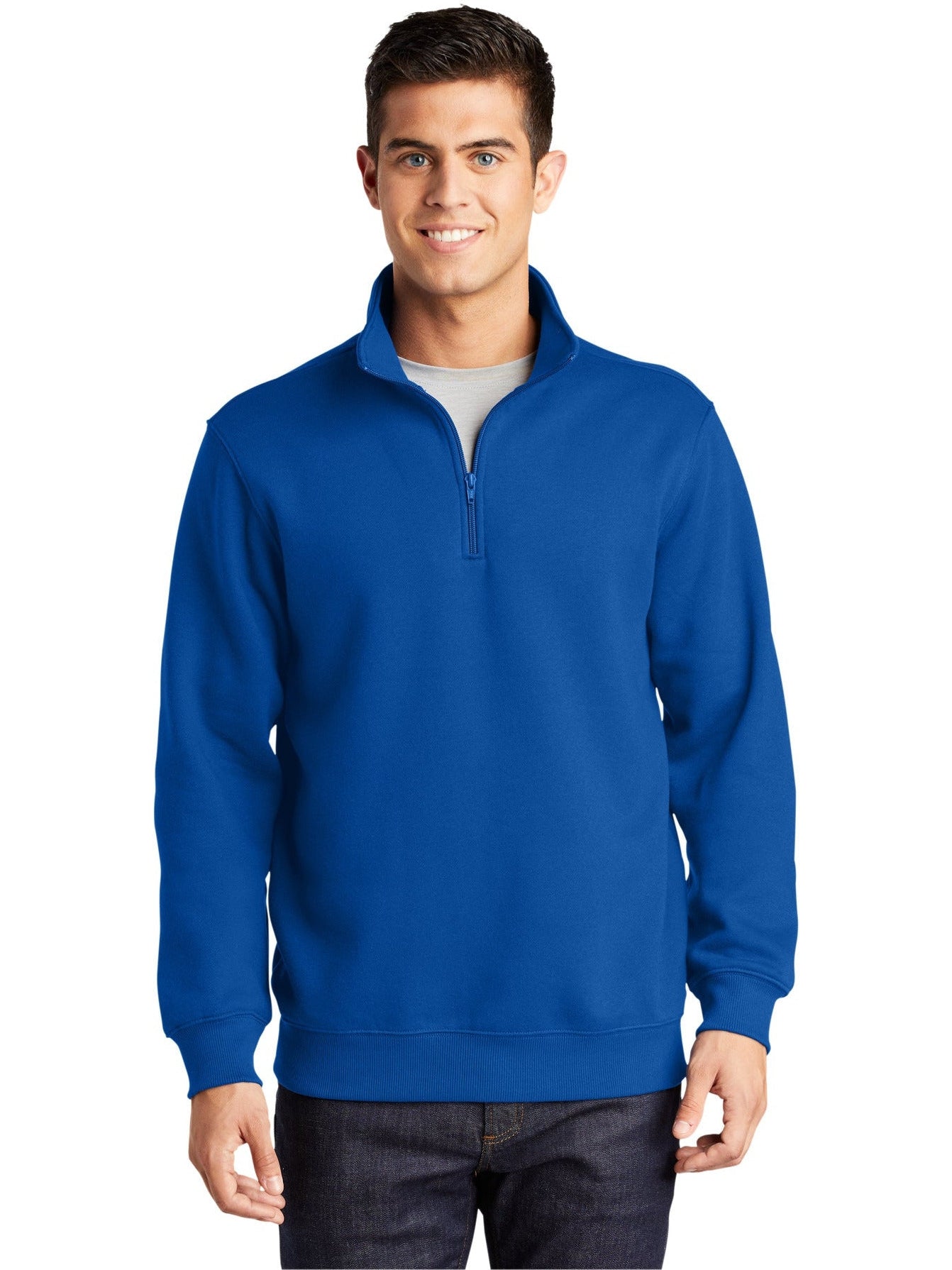  Sport-Tek Tall 1/4 Zip Sweatshirt-Regular-Sport-Tek-True Royal-LT-Thread Logic