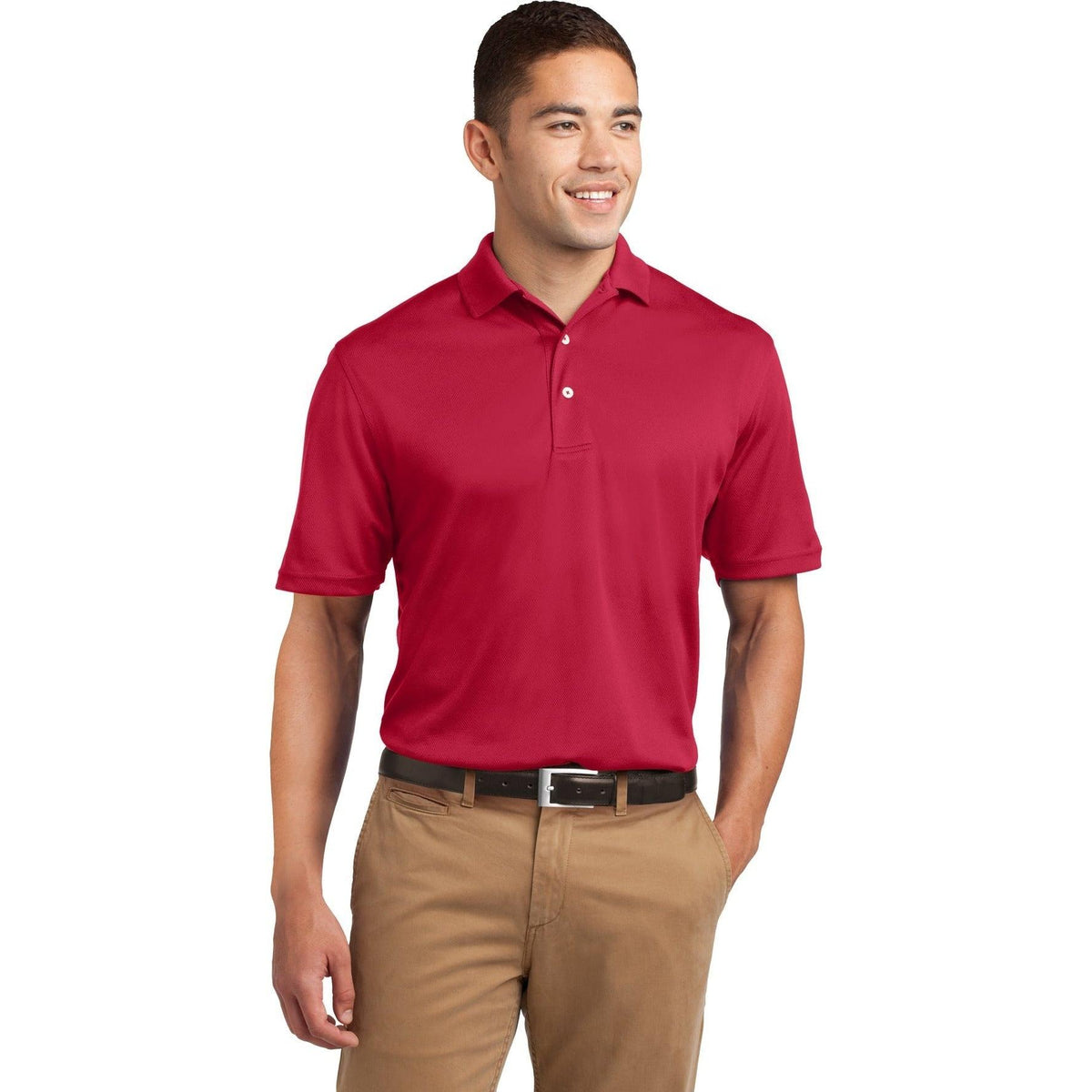 no-logo  Sport-Tek Tall Dri-Mesh Polo-Regular-Sport-Tek-Red-LT-Thread Logic