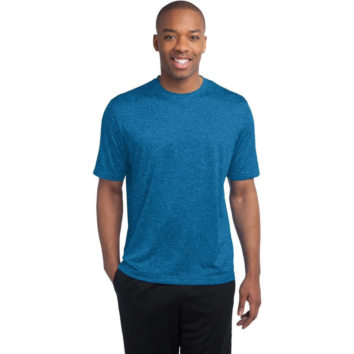 no-logo  Sport-Tek Tall Heather Contender Tee-Regular-Sport-Tek-Blue Wake Heather-LT-Thread Logic
