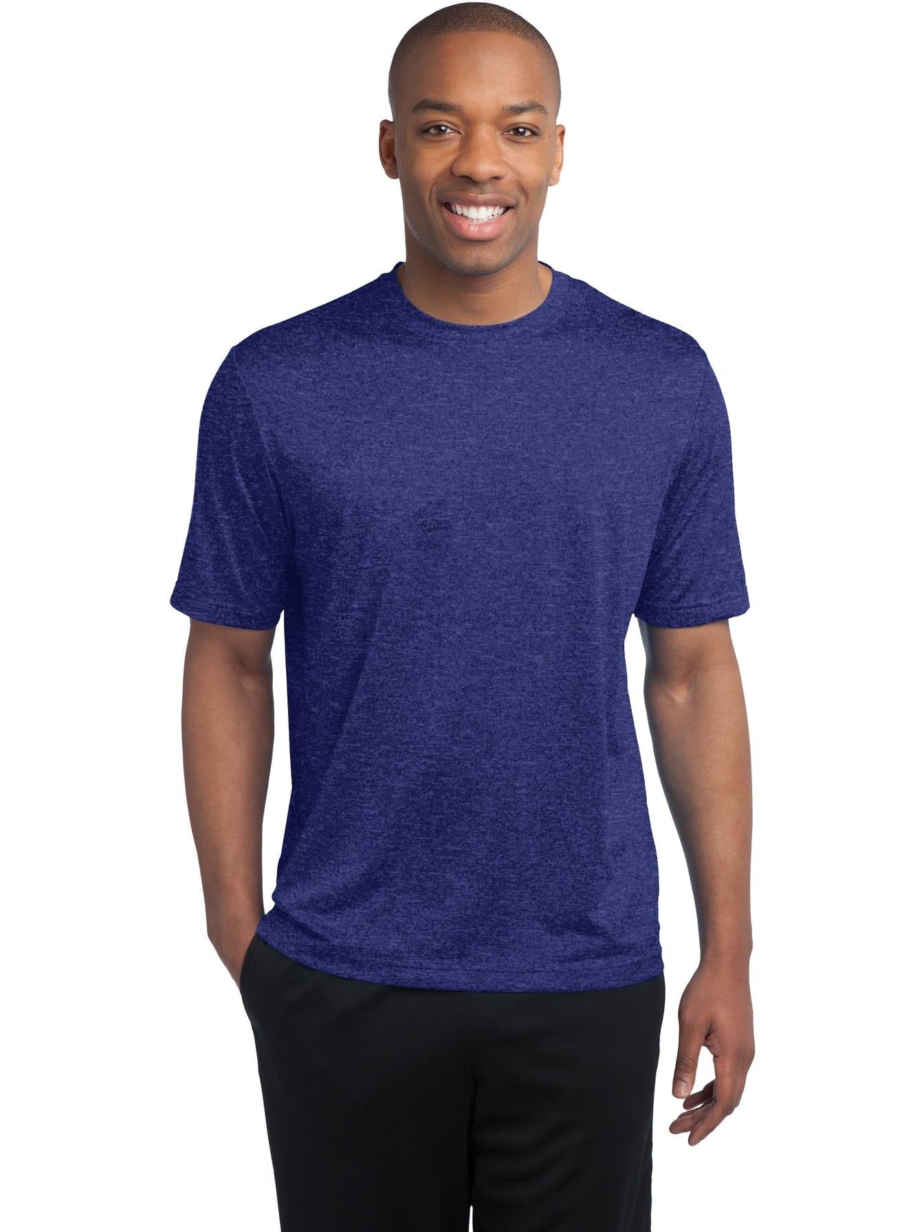  Sport-Tek Tall Heather Contender Tee-Regular-Sport-Tek-Cobalt Heather-LT-Thread Logic
