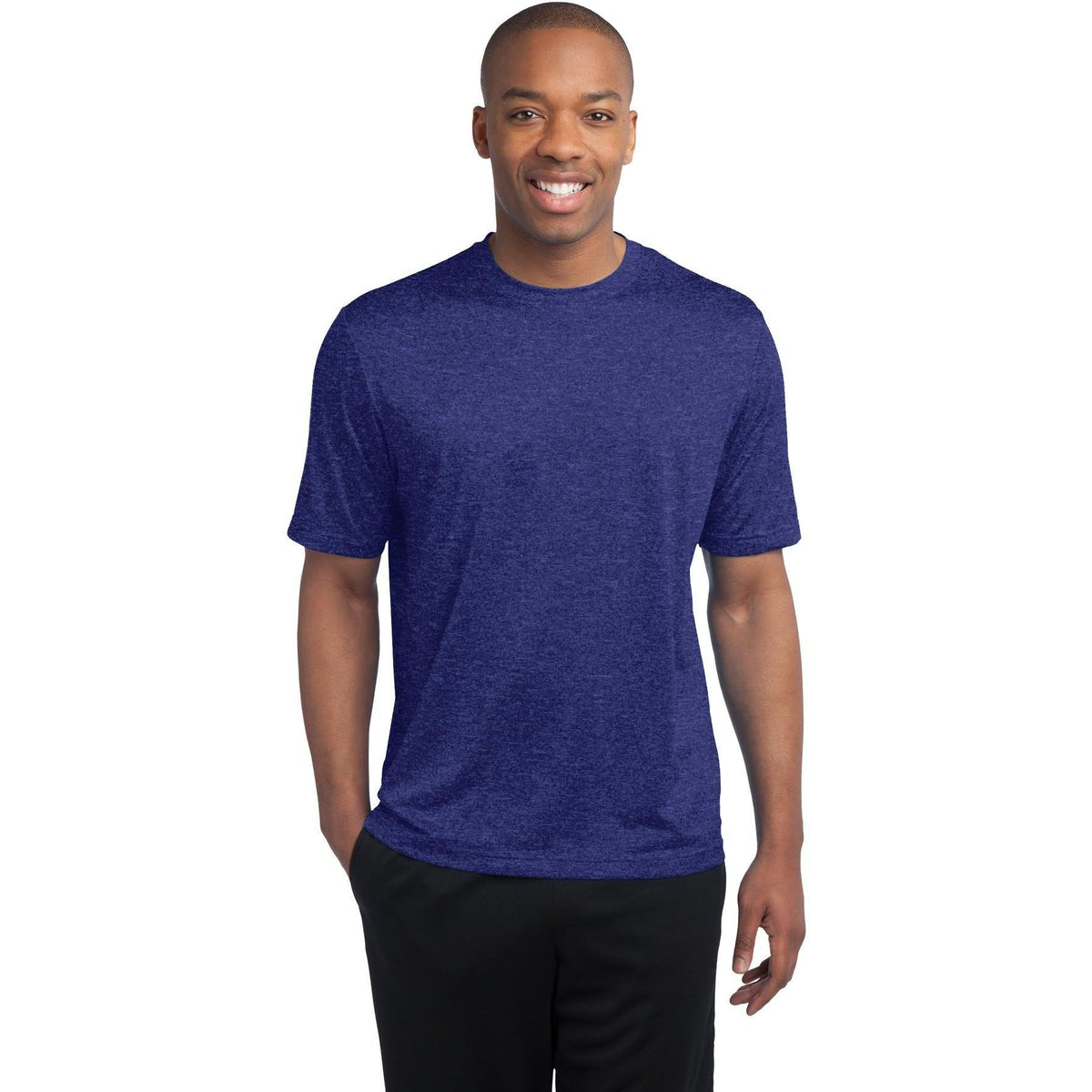 no-logo  Sport-Tek Tall Heather Contender Tee-Regular-Sport-Tek-Cobalt Heather-LT-Thread Logic