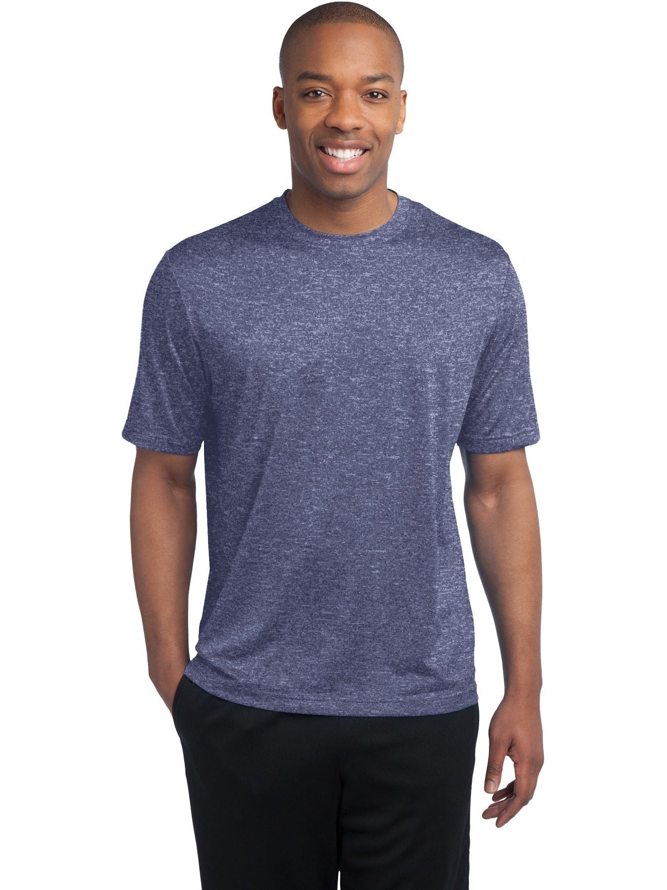  Sport-Tek Tall Heather Contender Tee-Regular-Sport-Tek-True Navy Heather-LT-Thread Logic