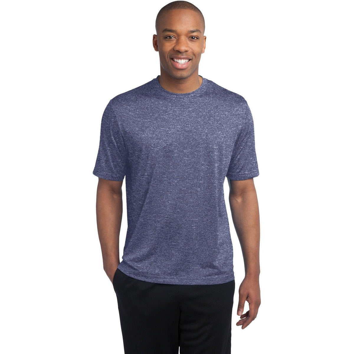 no-logo  Sport-Tek Tall Heather Contender Tee-Regular-Sport-Tek-True Navy Heather-LT-Thread Logic