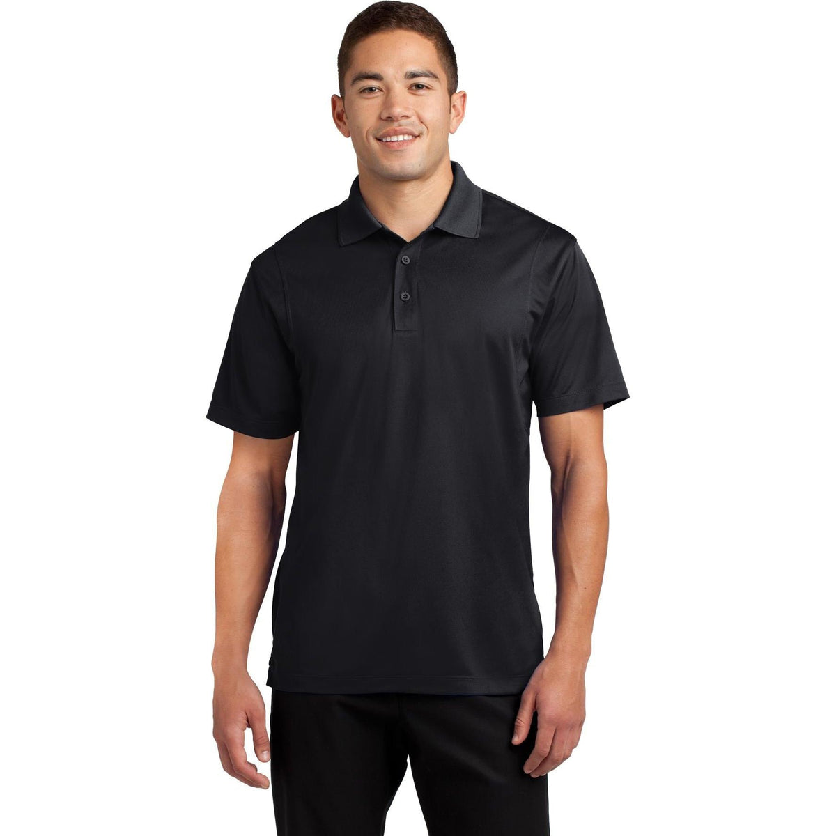 no-logo  Sport-Tek Tall Micropique Sport-Wick Polo-Regular-Sport-Tek-Black-LT-Thread Logic