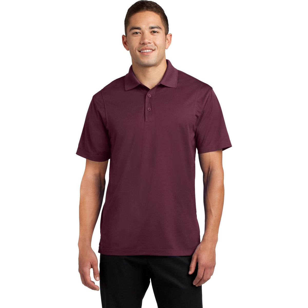 no-logo  Sport-Tek Tall Micropique Sport-Wick Polo-Regular-Sport-Tek-Maroon-LT-Thread Logic