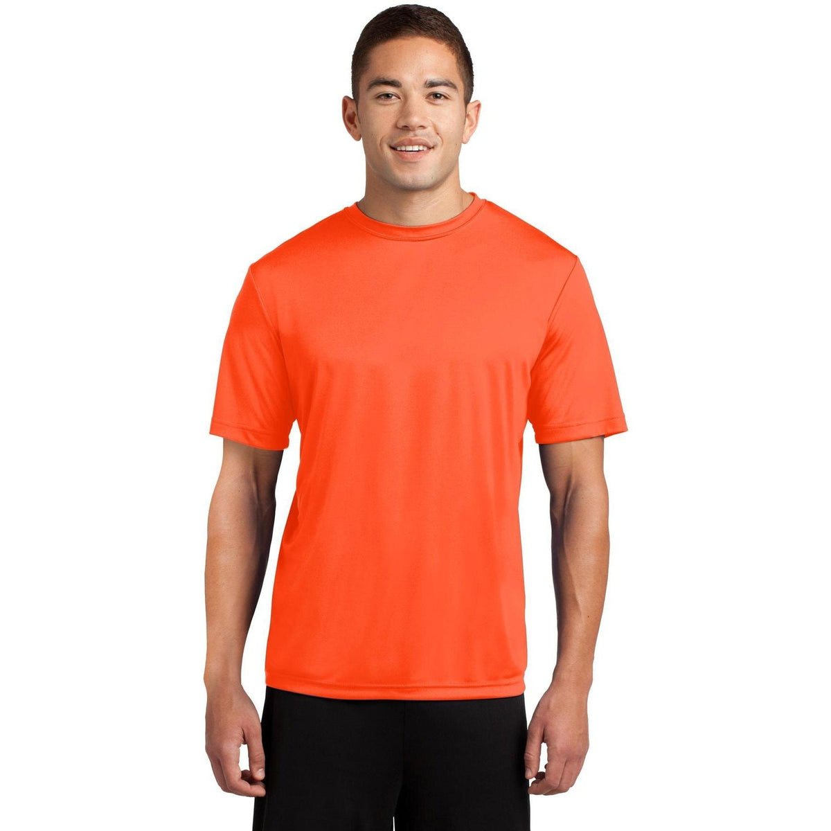 no-logo Sport-Tek Tall PosiCharge Competitor Tee-Polos-Sport-Tek-Neon Orange-LT-Thread Logic
