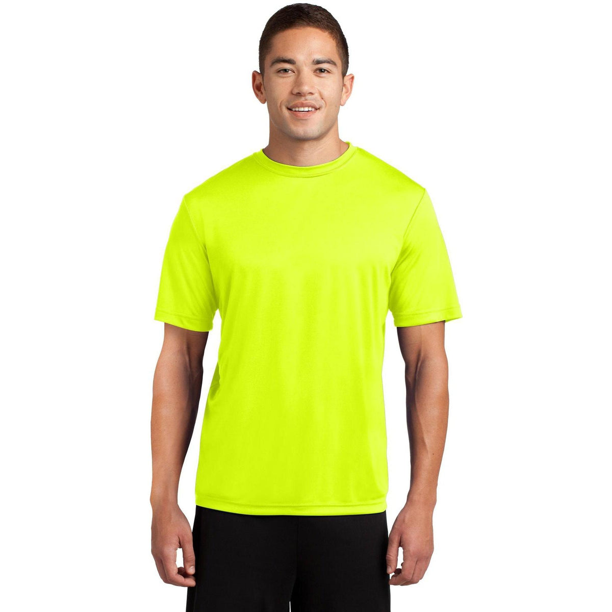 no-logo Sport-Tek Tall PosiCharge Competitor Tee-Polos-Sport-Tek-Neon Yellow-LT-Thread Logic