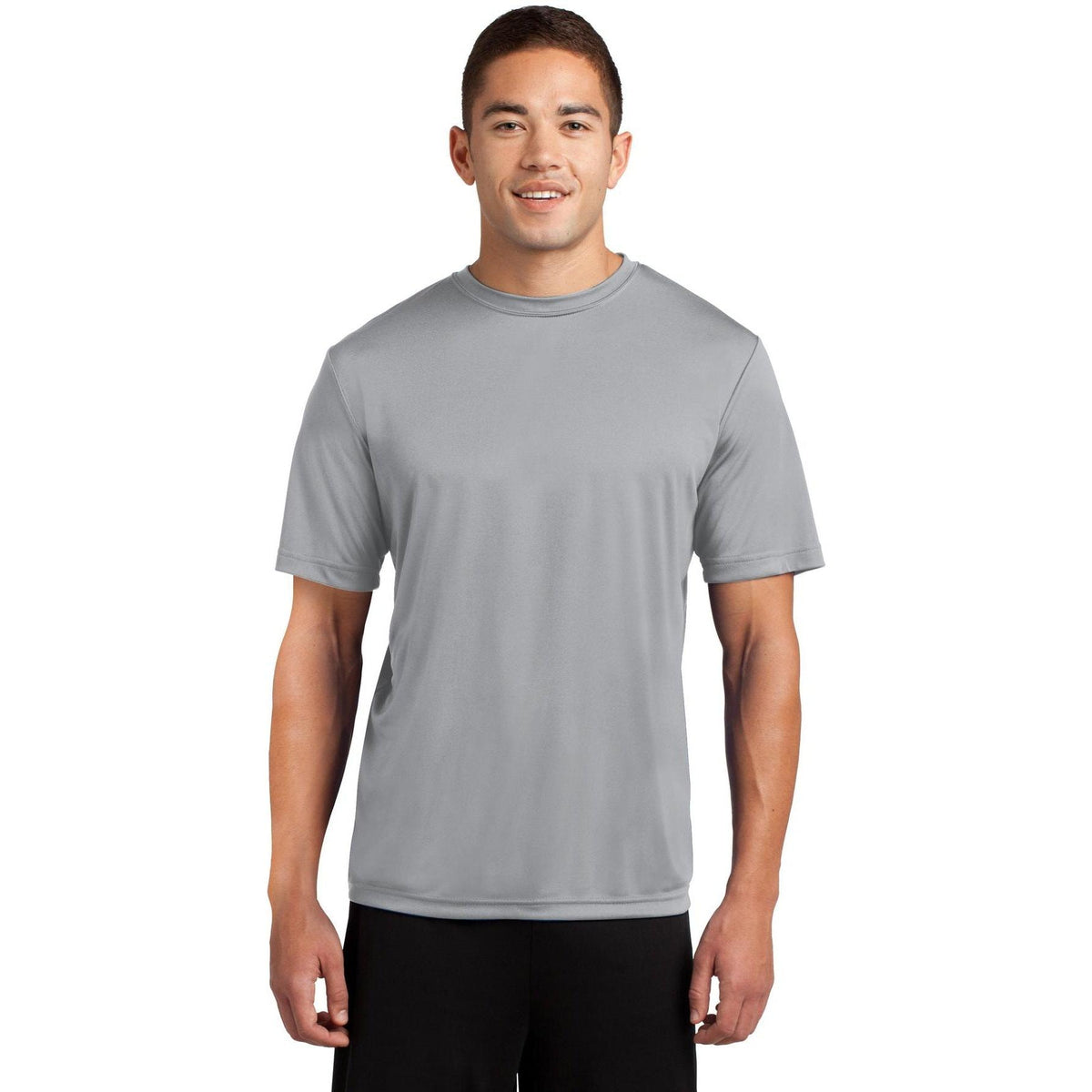 no-logo Sport-Tek Tall PosiCharge Competitor Tee-Polos-Sport-Tek-Silver-LT-Thread Logic