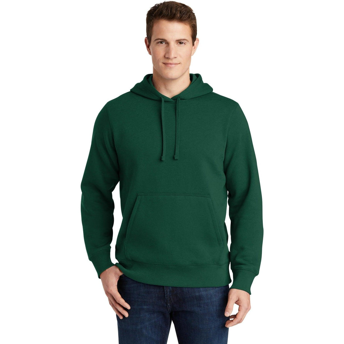 no-logo Sport-Tek Tall Pullover Hooded Sweatshirt-Hoodies-Sport-Tek-Forest Green-LT-Thread Logic