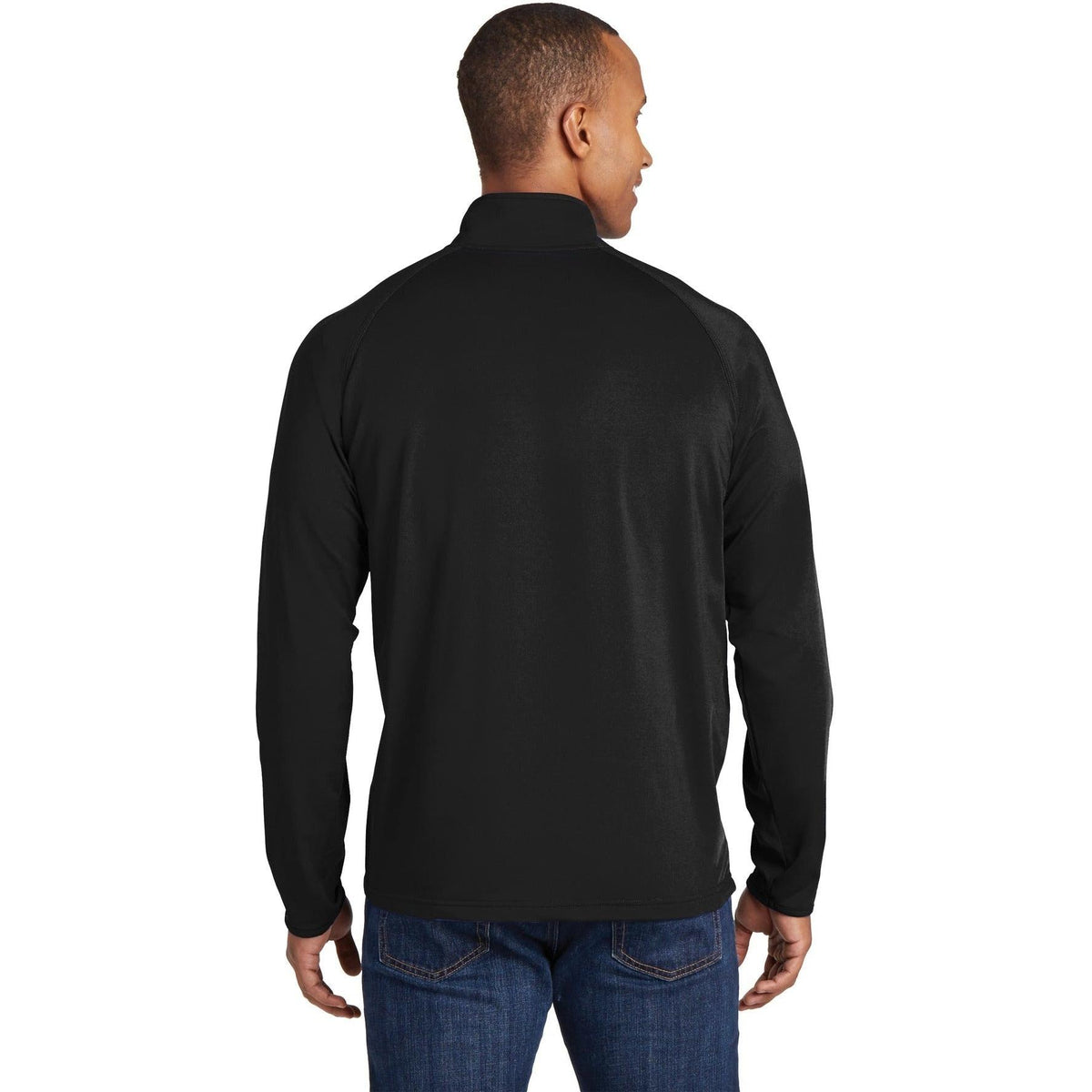 no-logo Sport-Tek Tall Sport Wick Stretch 1/2 Zip-Quarter Zips-Sport-Tek-Thread Logic