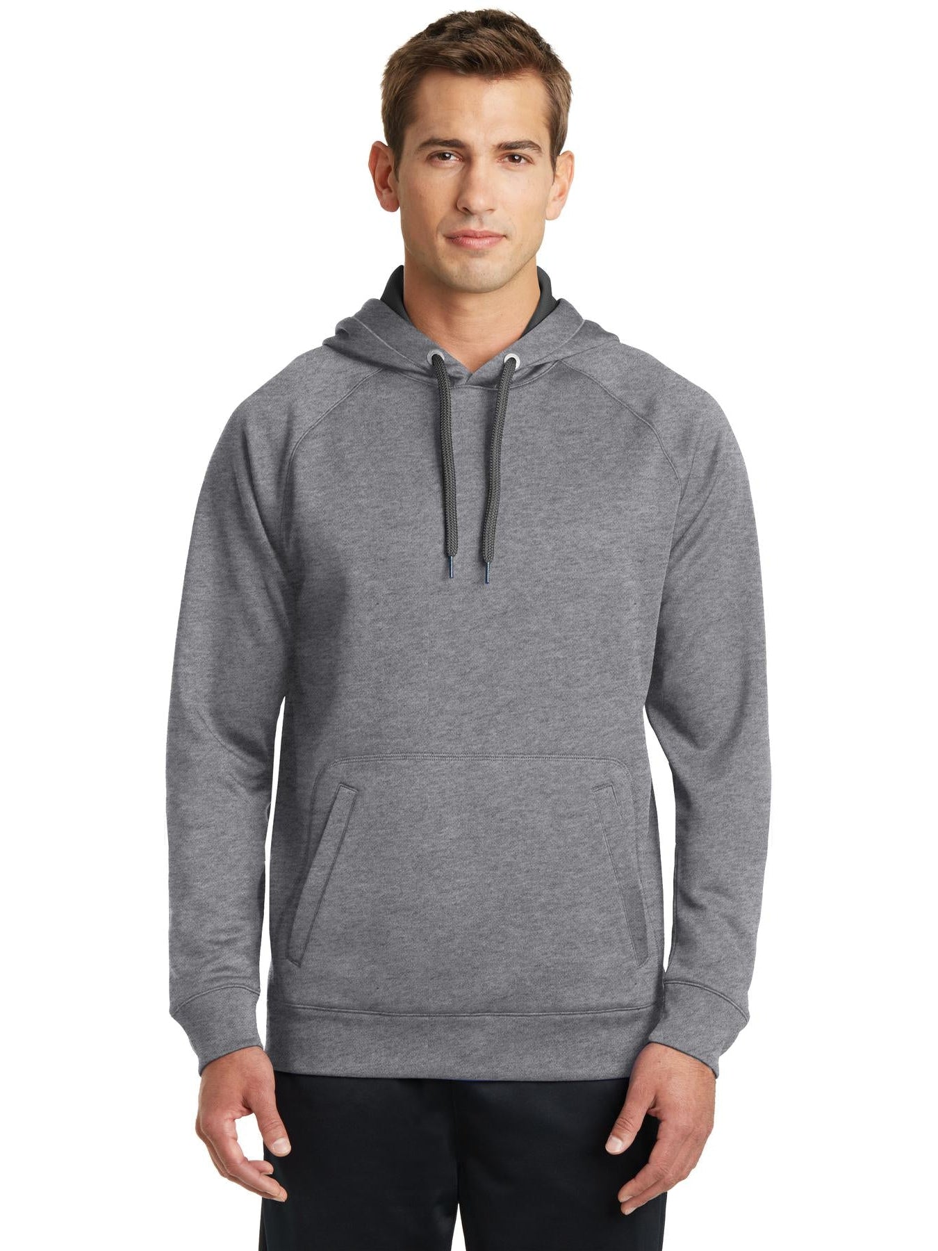  Sport-Tek Tech Fleece Hooded Sweatshirt-Regular-Sport-Tek-Vintage Heather-S-Thread Logic