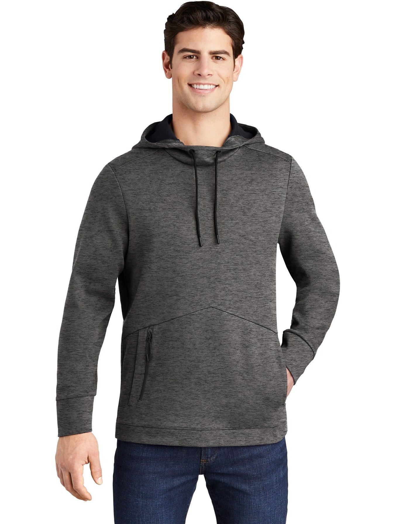  Sport-Tek Triumph Hooded Pullover-Regular-Sport-Tek-Dark Grey Heather-S-Thread Logic