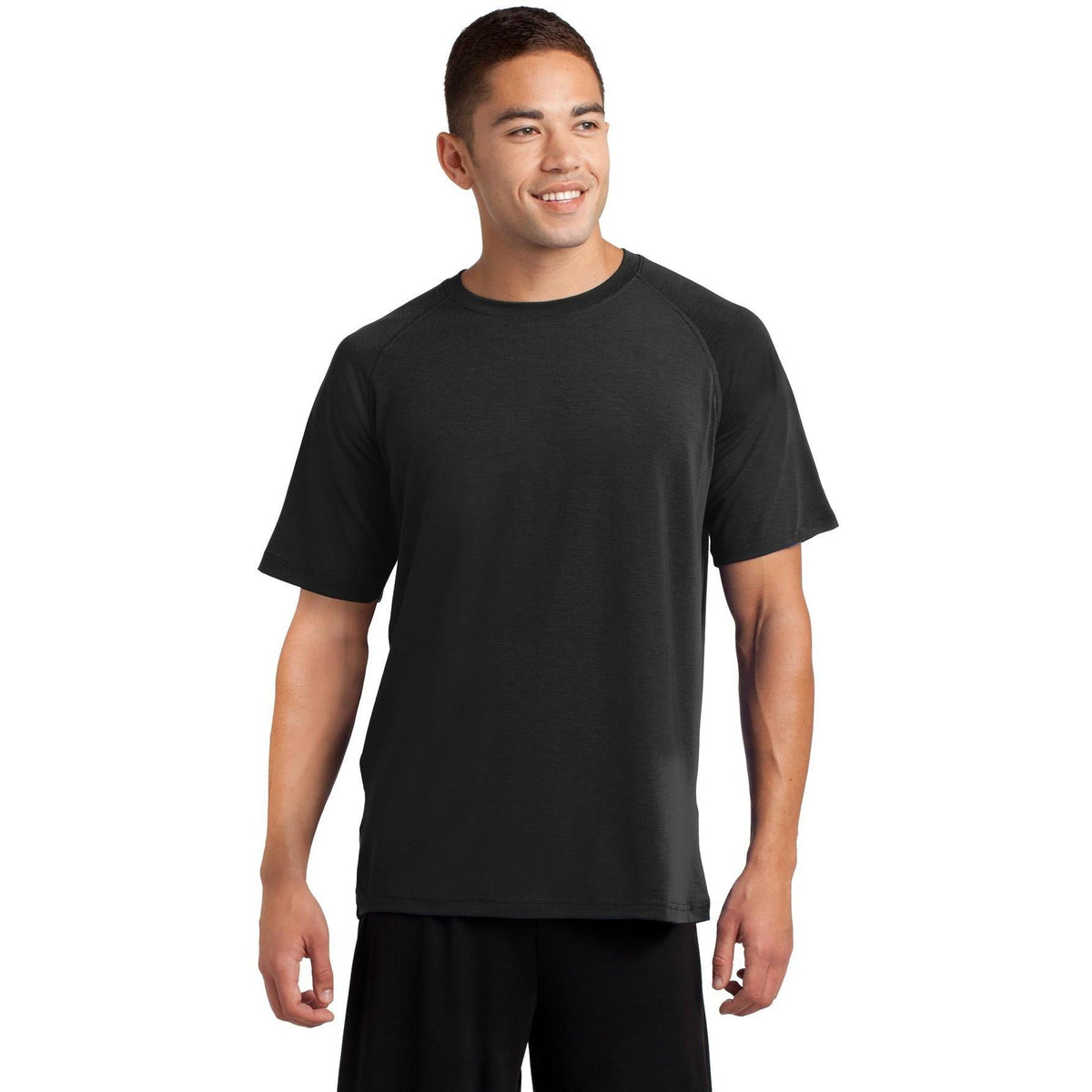 no-logo  Sport-Tek Ultimate Performance Crew-Regular-Sport-Tek-Black-S-Thread Logic