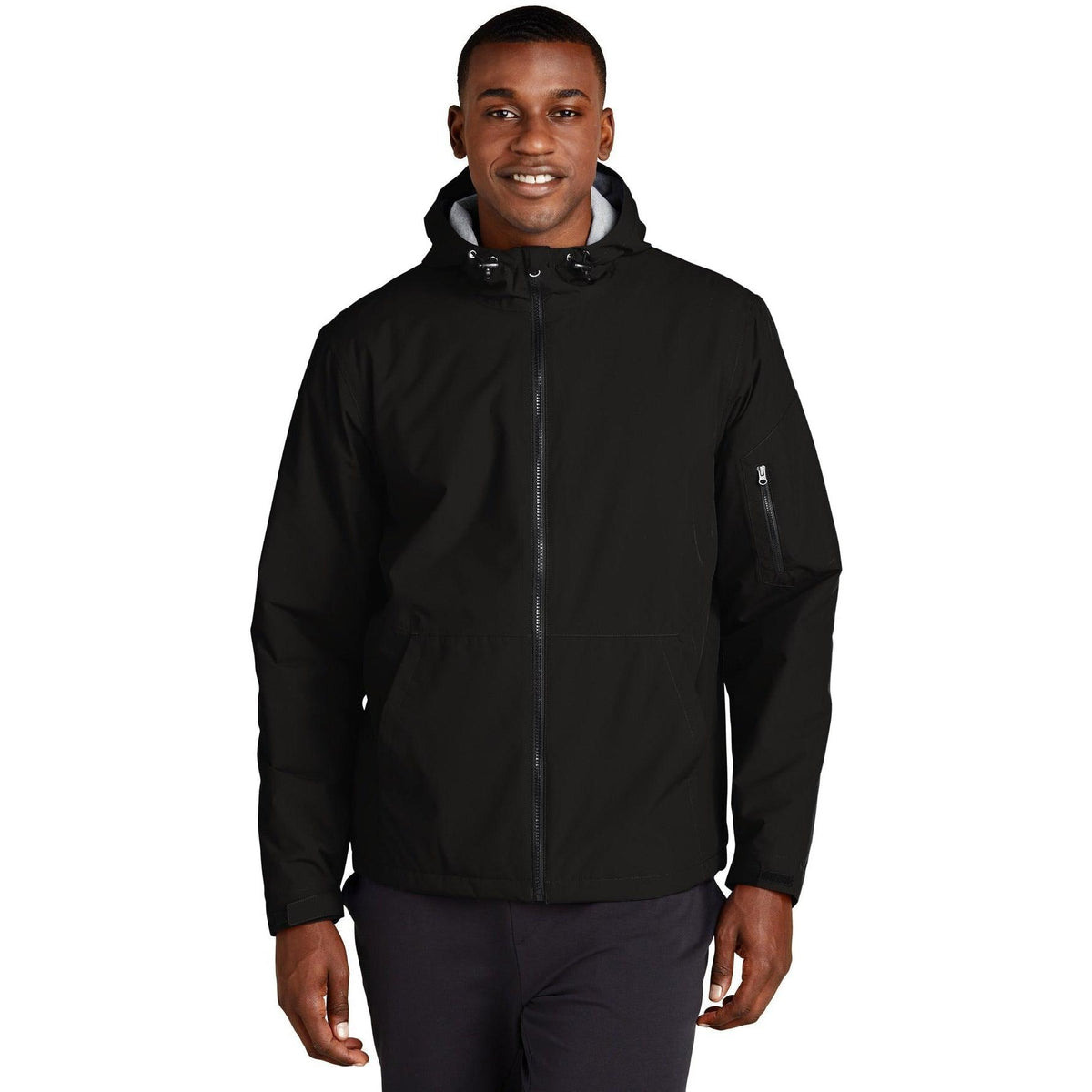 logo-left  Sport-Tek Waterproof Insulated Jacket-Regular-Sport-Tek-Black-S-Thread Logic