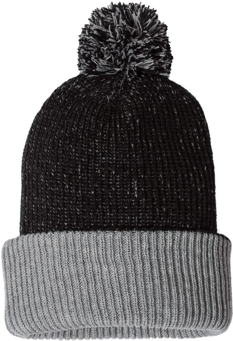 no-logo Sportsman 12" Knit Speckled Pom-Pom Beanie-Headwear - Winter-Sportsman-Thread Logic