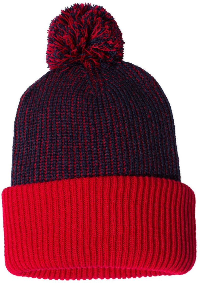no-logo Sportsman 12" Knit Speckled Pom-Pom Beanie-Headwear - Winter-Sportsman-Thread Logic