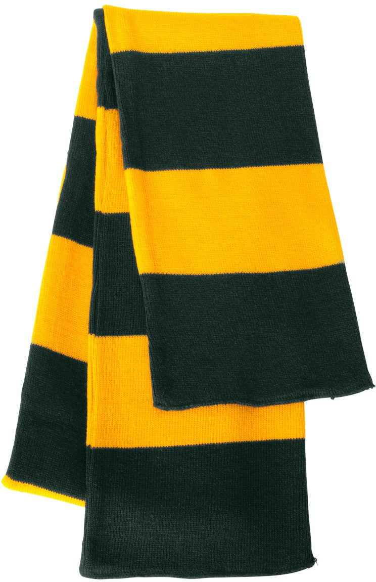 Sportsman Rugby-Striped Knit Scarf
