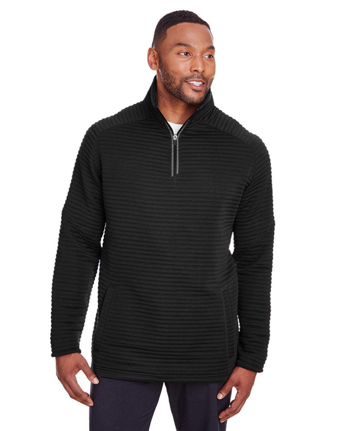  Spyder Capture Quarter-Zip Fleece-Men's Layering-Spyder-Black-S-Thread Logic