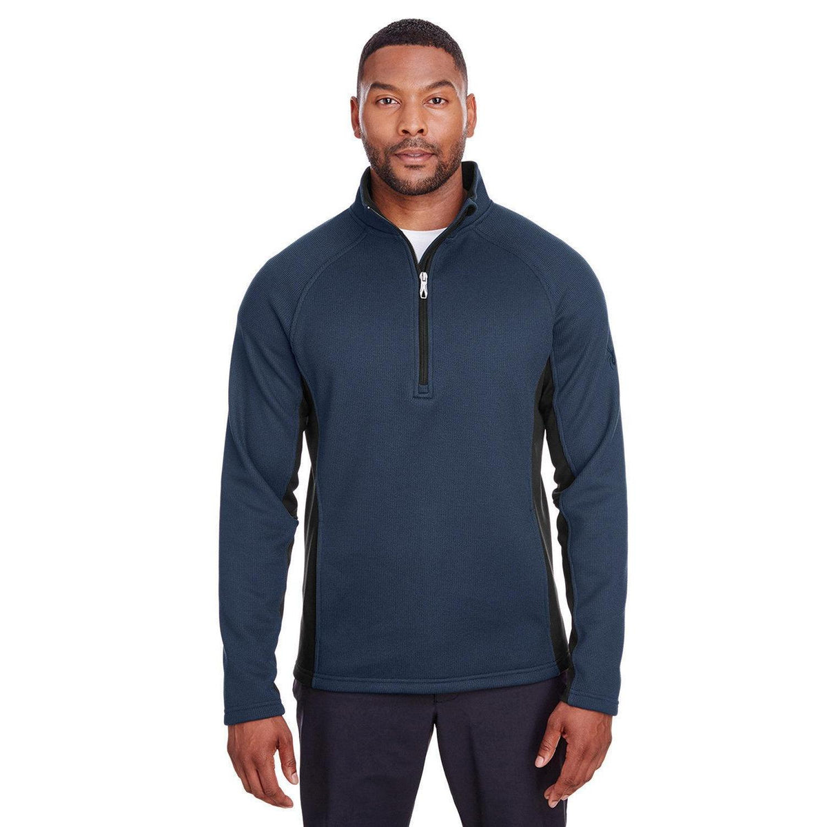 logo-left Spyder Constant Half-Zip Sweater-Quarter Zips-Spyder-Frontier/Black-S-Thread Logic