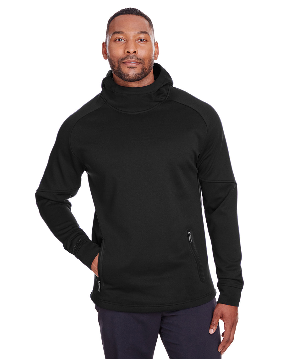  Spyder Hayer Hooded Sweatshirt-Men's Layering-Spyder-Black-S-Thread Logic