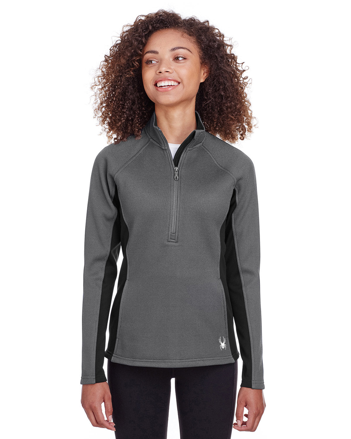  Spyder Ladies Constant Half-Zip Sweater-Ladies Layering-Spyder-Polar/Black-S-Thread Logic