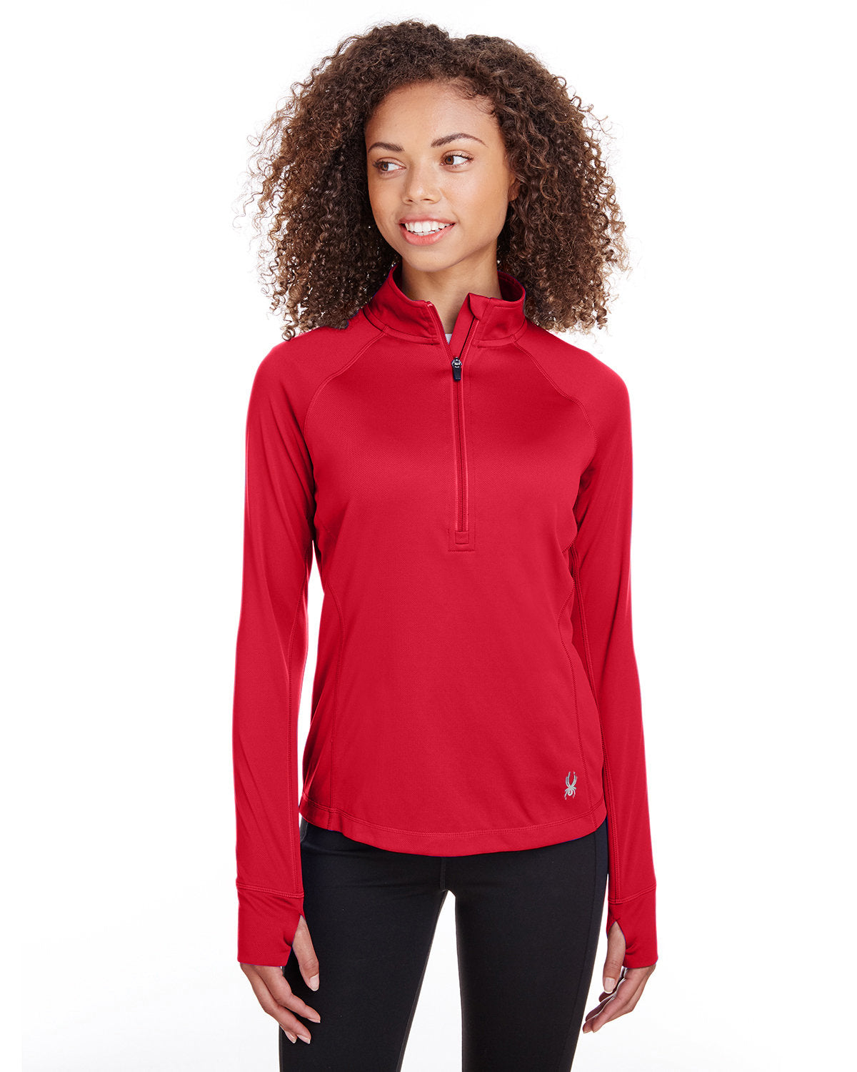  Spyder Ladies Freestyle Half-Zip Pullover-Ladies Layering-Spyder-Red-S-Thread Logic