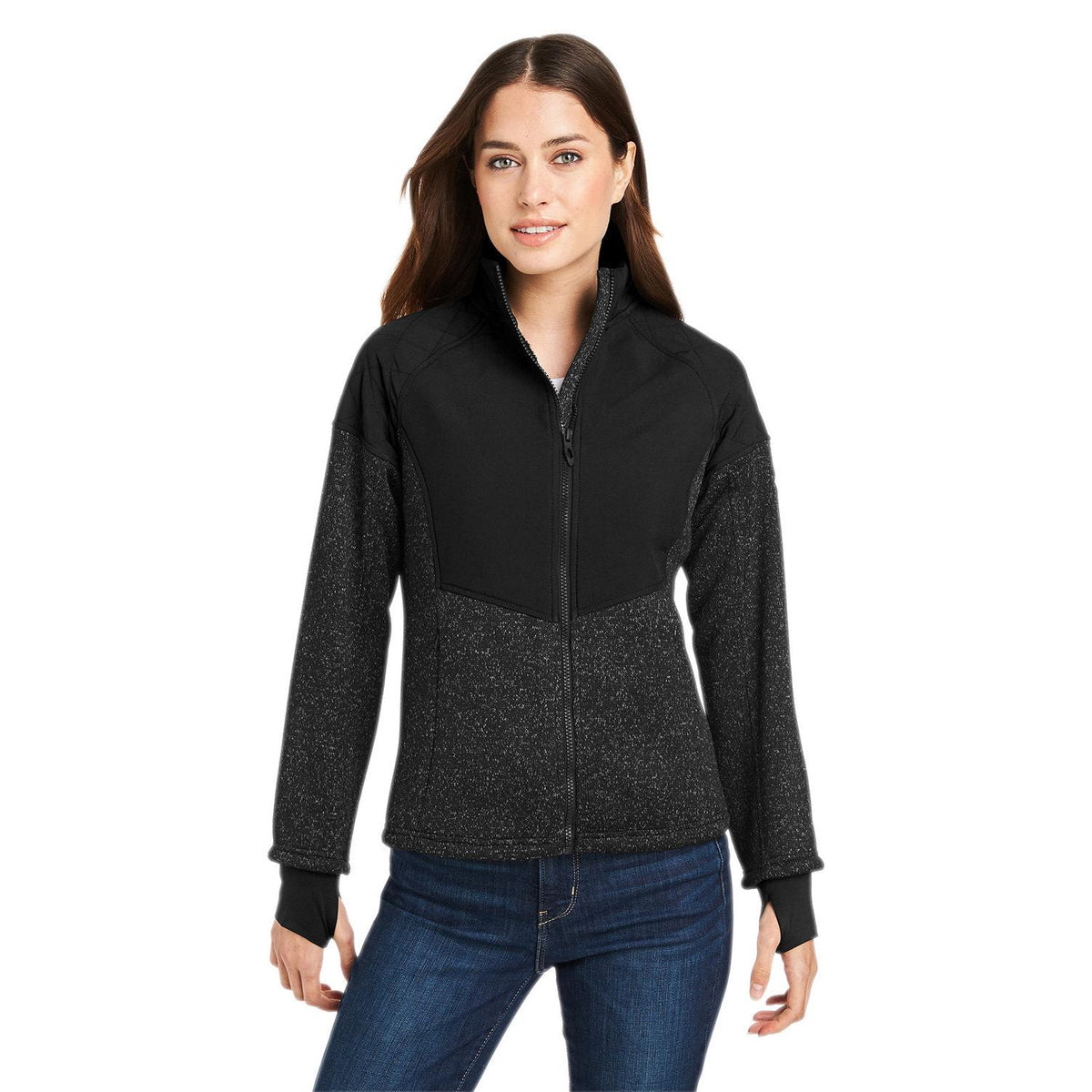 no-logo  Spyder Ladies Passage Sweater Jacket-Ladies Jackets-Spyder-Black-XS-Thread Logic