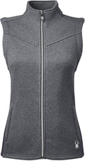  Spyder Ladies Pursuit Vest-Ladies Layering-Spyder-Black Heather/Polished-XS-Thread Logic