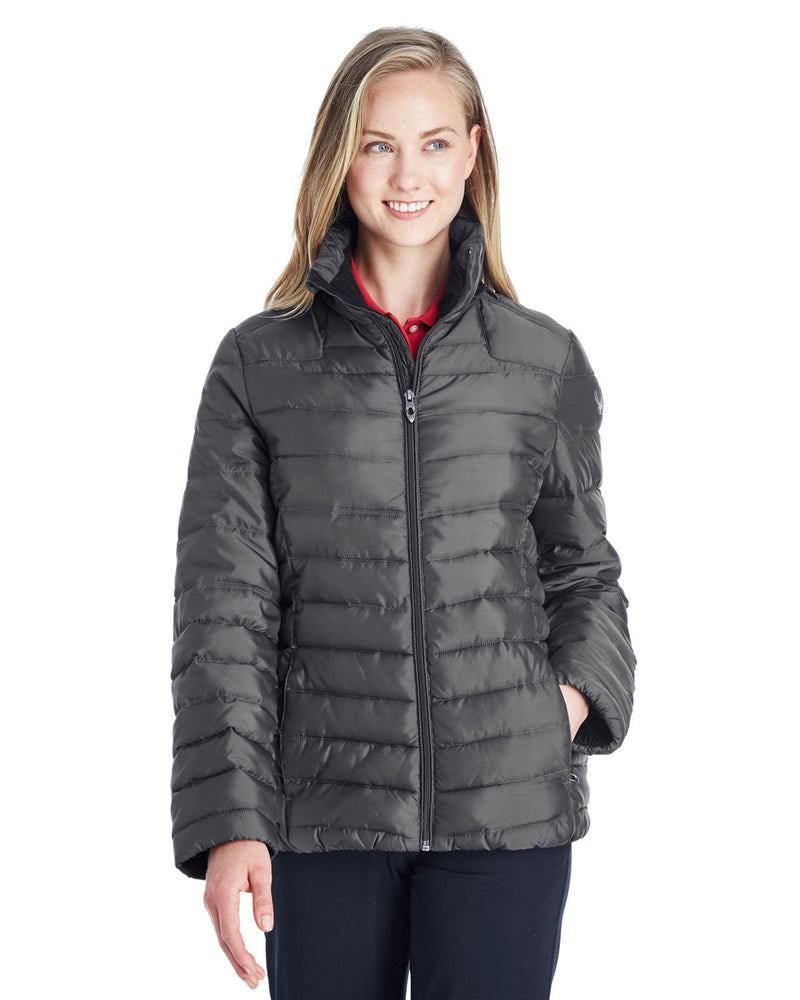  Spyder Ladies Supreme Insulated Puffer Jacket-Ladies Jackets-Spyder-Polar/Alloy-XS-Thread Logic