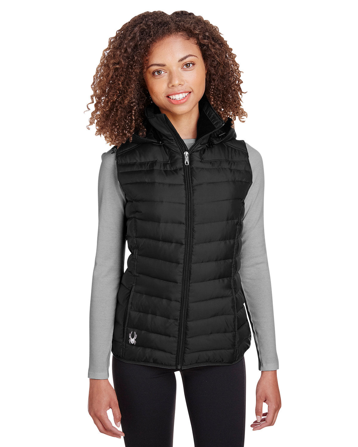  Spyder Ladies Supreme Puffer Vest-Ladies Layering-Spyder-Black-XS-Thread Logic