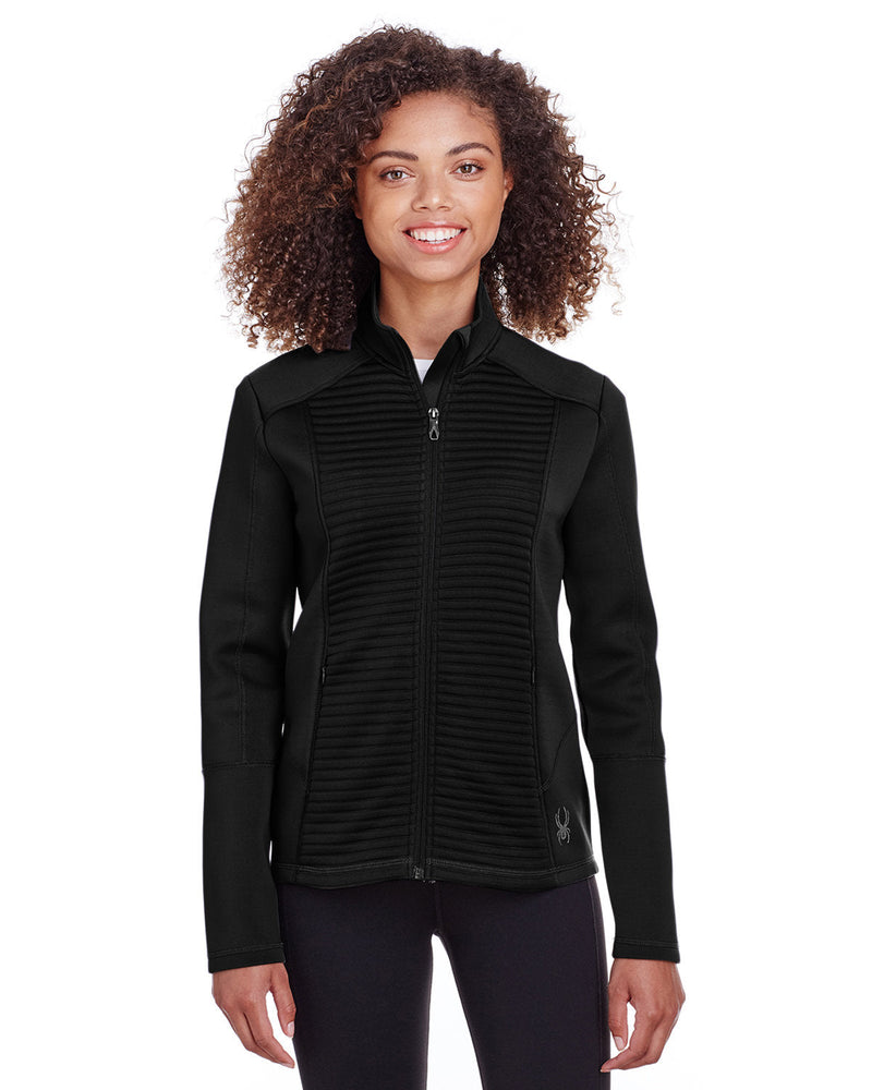  Spyder Ladies Venom Full-Zip Jacket-Ladies Jackets-Spyder-Black-XS-Thread Logic