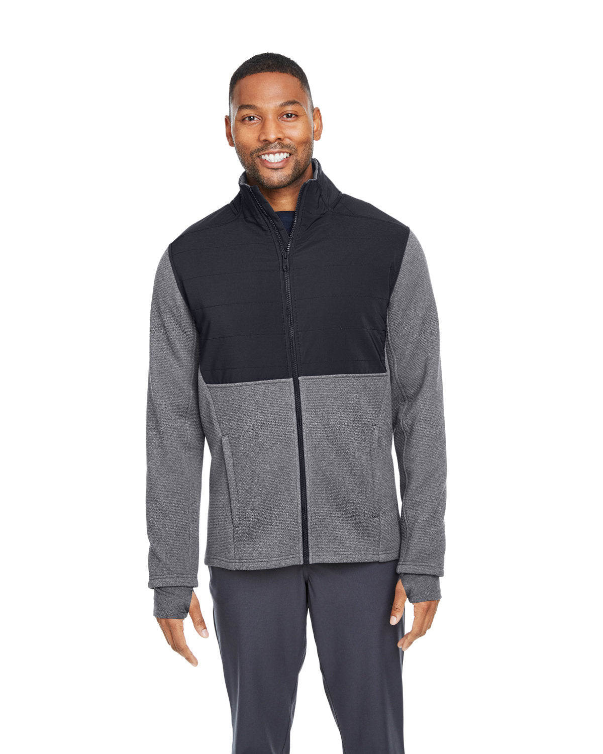  Spyder Pursuit Jacket -Men's Jackets-Spyder-Black Heather/Black-S-Thread Logic