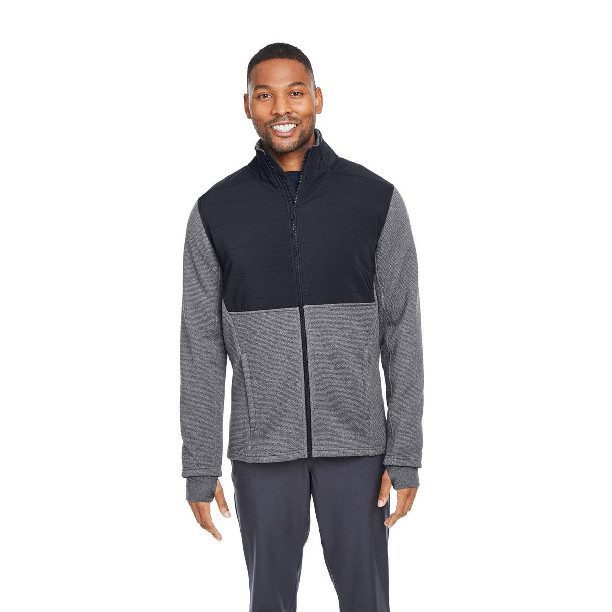 no-logo  Spyder Pursuit Jacket -Men's Jackets-Spyder-Black Heather/Black-S-Thread Logic
