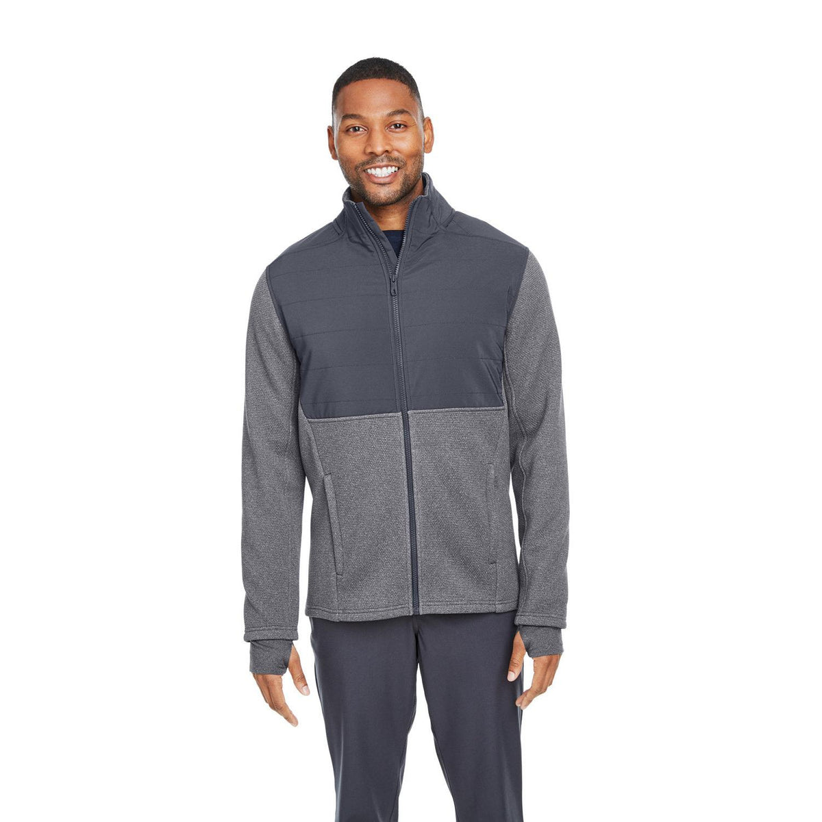 no-logo  Spyder Pursuit Jacket -Men's Jackets-Spyder-Black Heather/Polished-S-Thread Logic