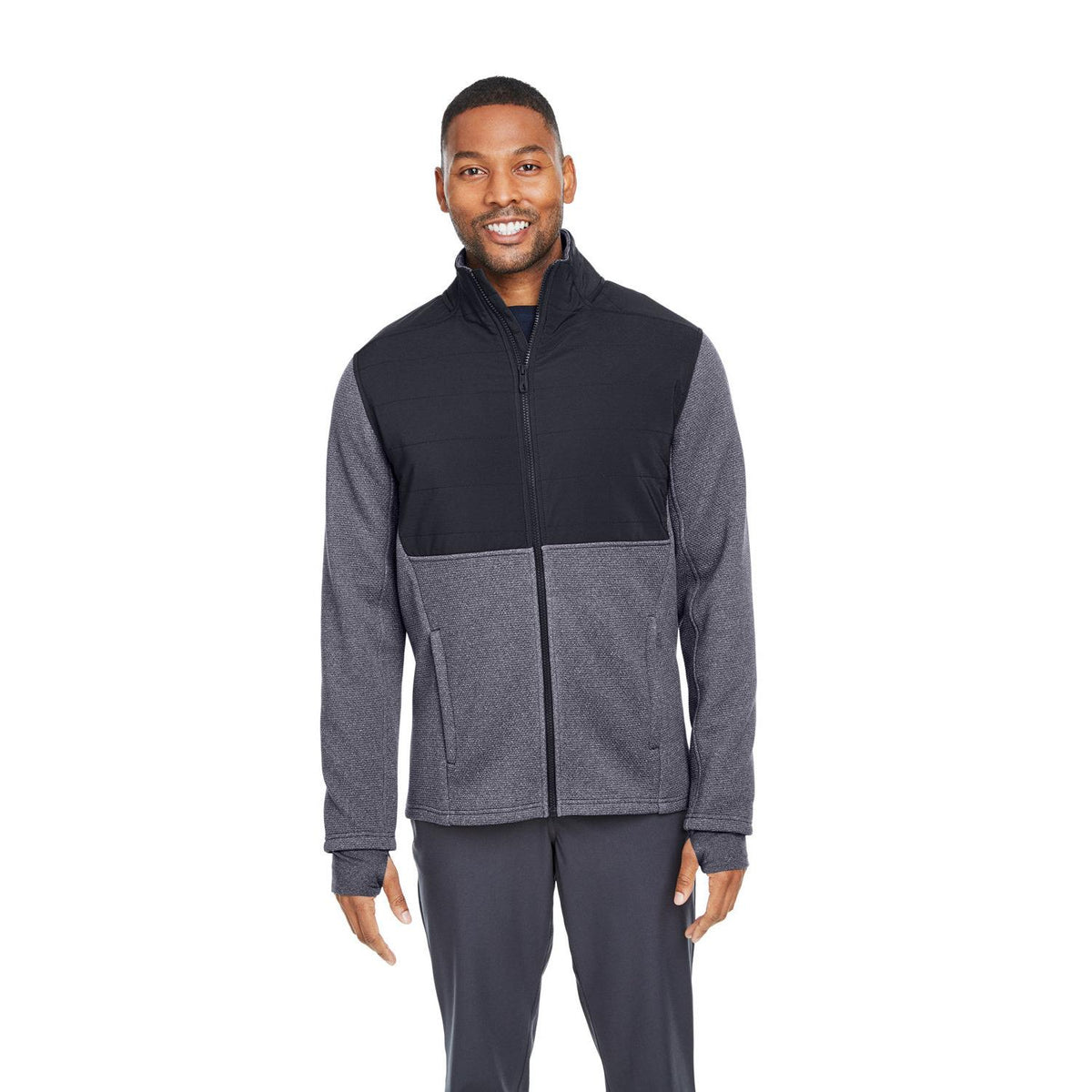 no-logo  Spyder Pursuit Jacket -Men's Jackets-Spyder-Frontier Heather/Black-S-Thread Logic