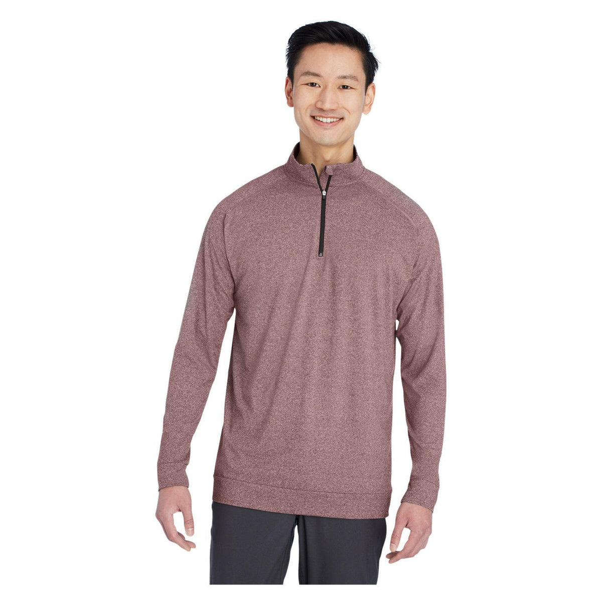 no-logo Swannies Graham Quarter-Zip-Knits and Layering-Swannies Golf-Maroon Heather-S-Thread Logic
