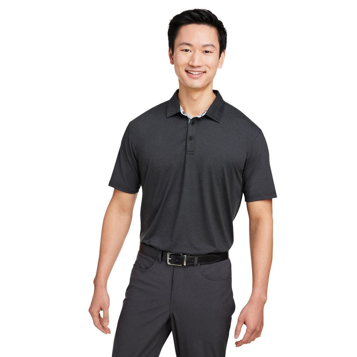 no-logo Swannies James Polo-Polos-Swannies Golf-Black Heather-S-Thread Logic