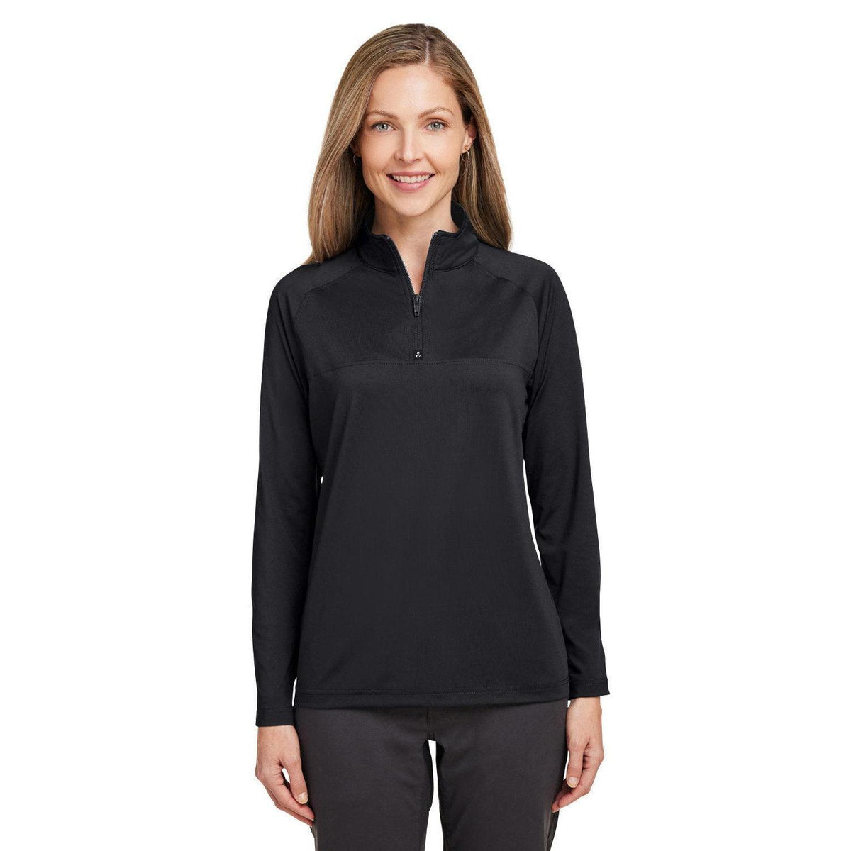 no-logo Swannies Ladies Cook Quarter-Zip-Knits and Layering-Swannies Golf-Black-XS-Thread Logic