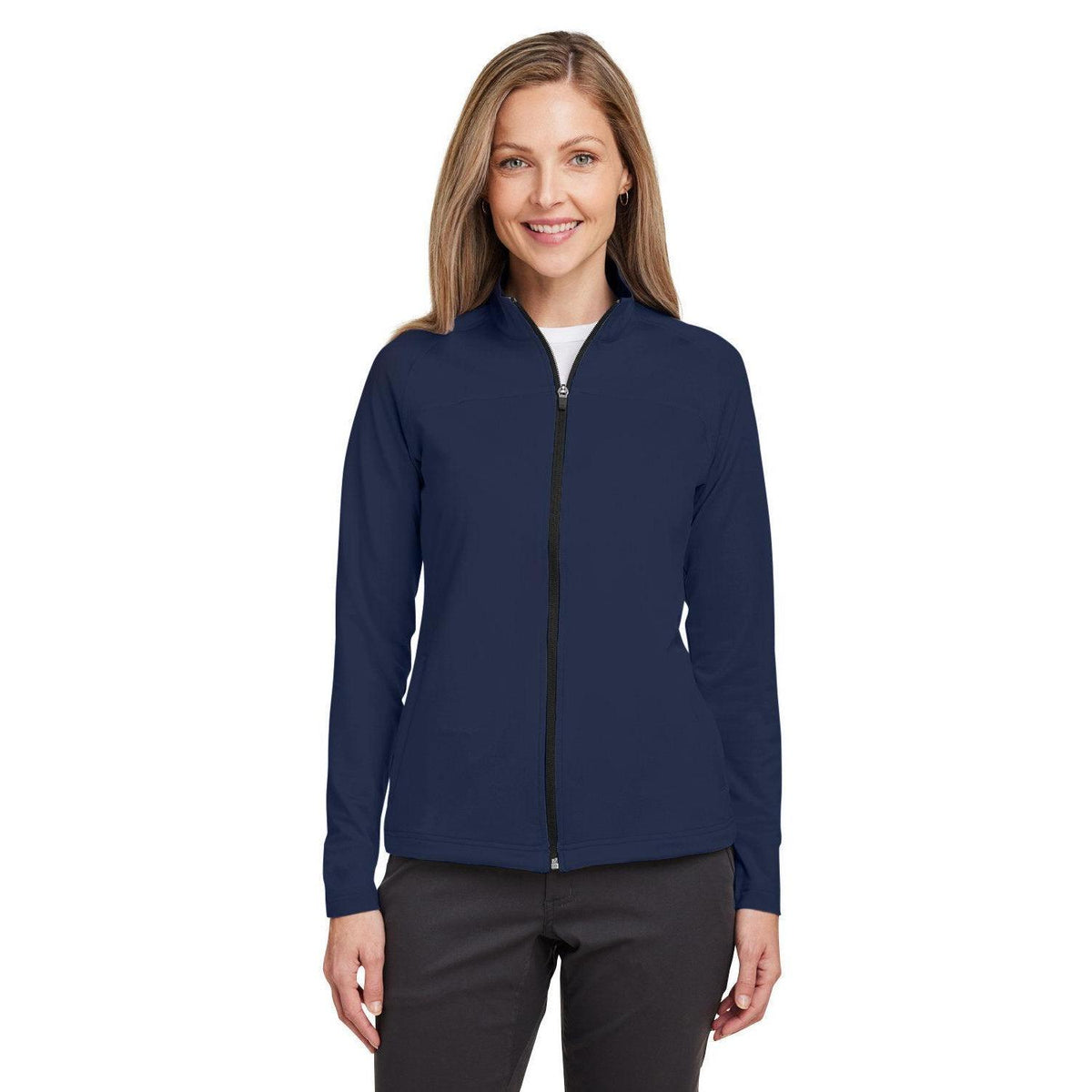 no-logo Swannies Ladies Cora Full-Zip-Knits and Layering-Swannies Golf-Navy-XS-Thread Logic