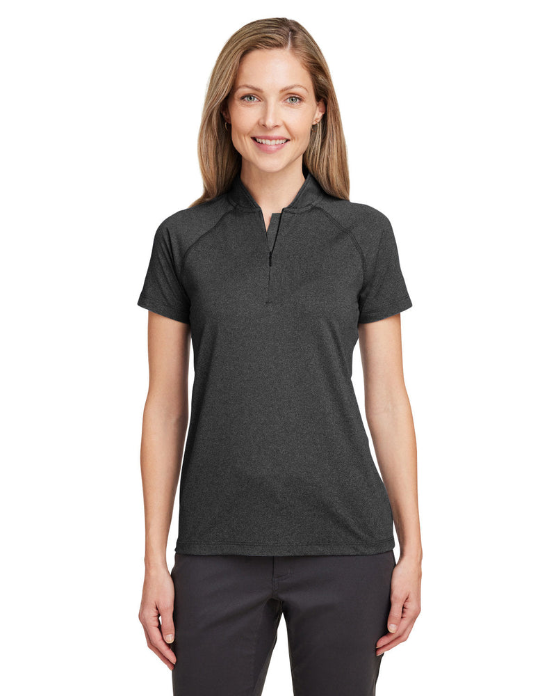 no-logo Swannies Ladies Quinn Polo-Polos-Swannies Golf-Black Heather-XS-Thread Logic