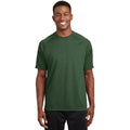 no-logo CLOSEOUT - Sport-Tek Dry Zone Short Sleeve Raglan T-Shirt-Sport-Tek-Forest Green-XS-Thread Logic