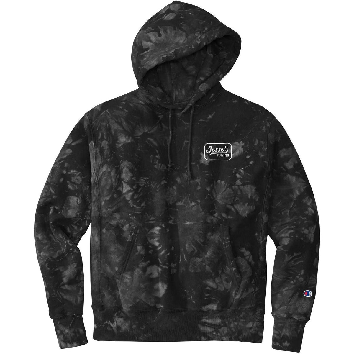 no-logo Champion Reverse Weave Scrunch-Dye Tie-Dye Hooded Sweatshirt-Regular-Champion-Thread Logic