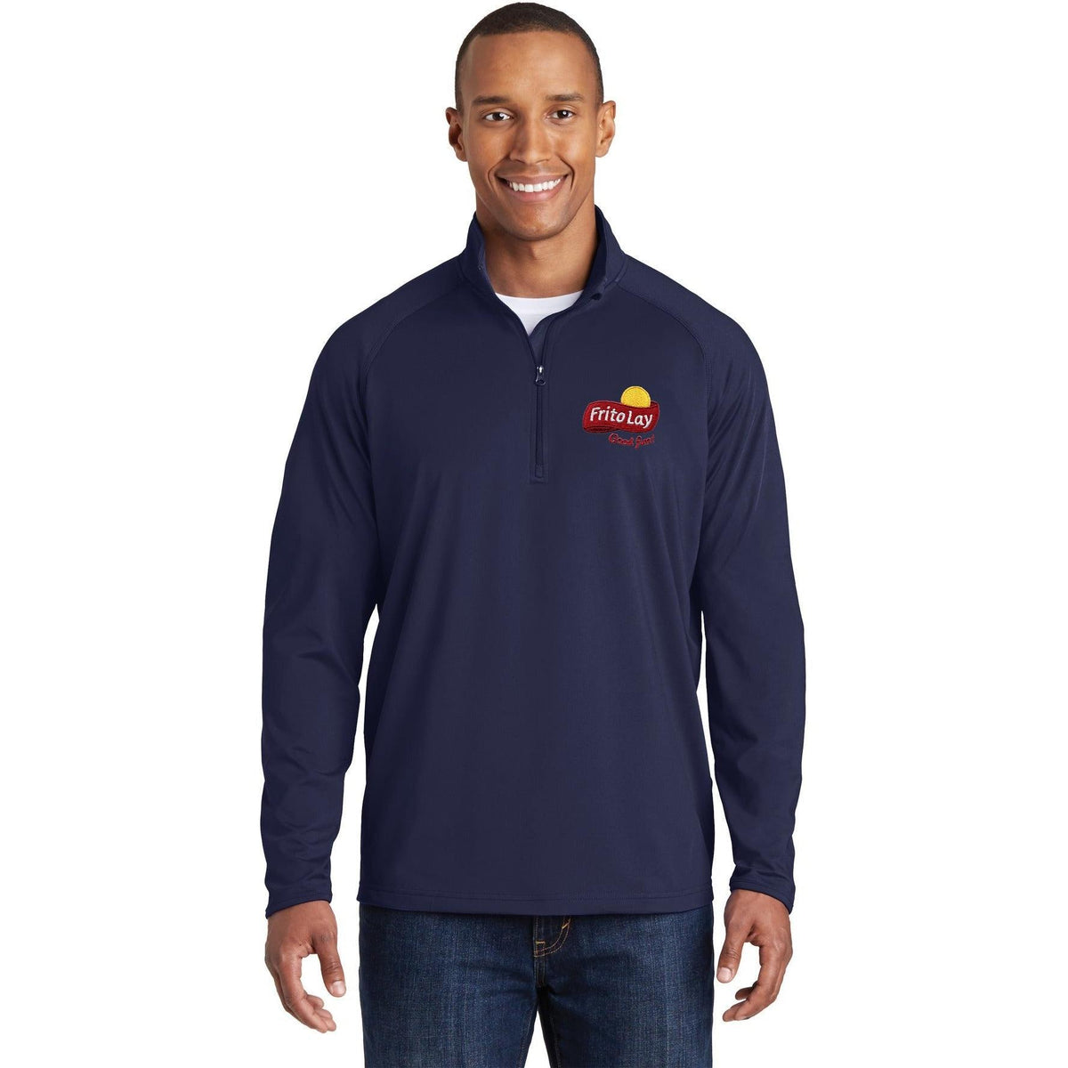 no-logo Sport-Tek Tall Sport Wick Stretch 1/2 Zip-Quarter Zips-Sport-Tek-Thread Logic