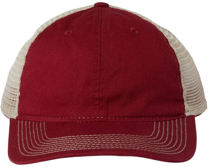 The Game Soft Trucker Cap-Apparel-The Game-Cardinal/ Khaki-Adjustable-Thread Logic 